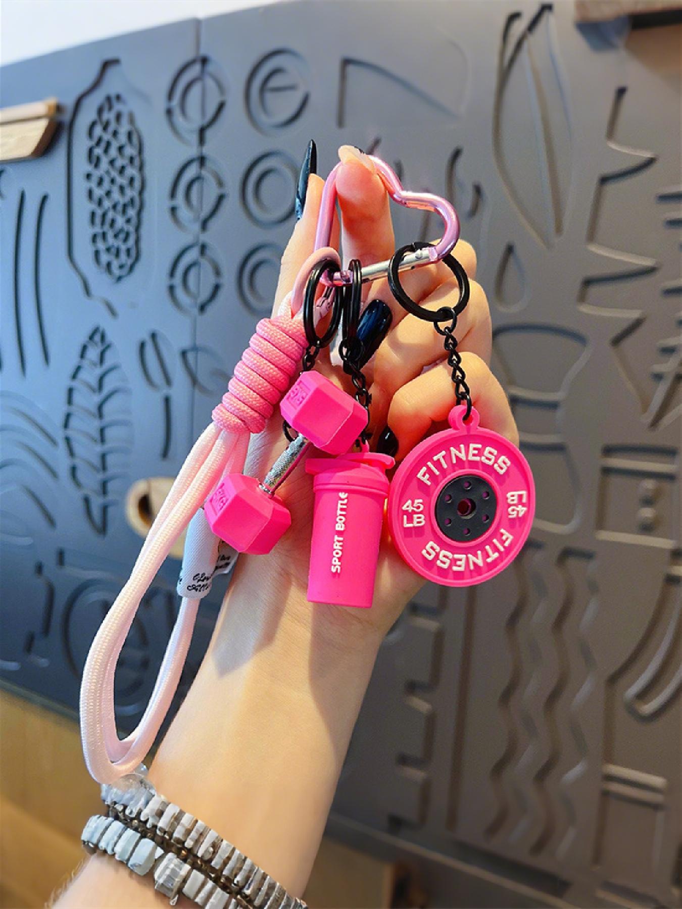 Creative Versatile Barbell Letter Decorative Hanging Piece for Bags Keys, Stylish Accessory for Everyday Use, Perfect Gift Idea