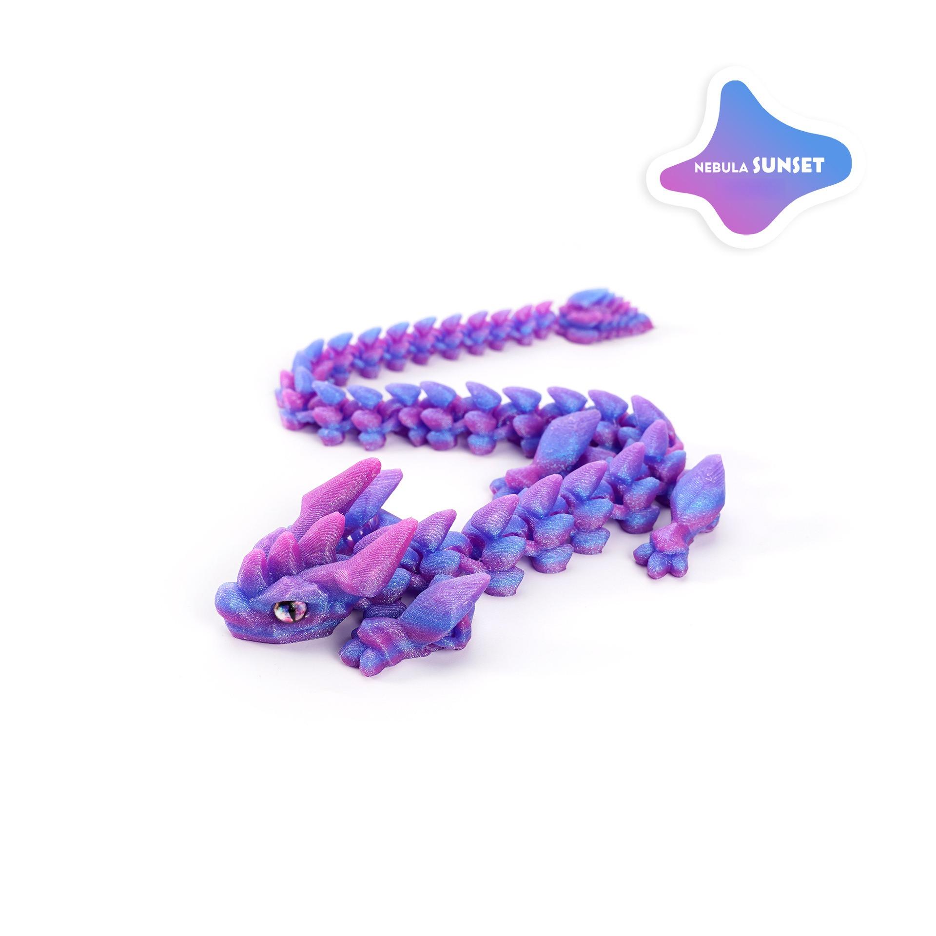 3D Printed Jointed Crystal Dragon Figurine, New Collectible Hand Model Set, Decorative Mythical Creature Ornament