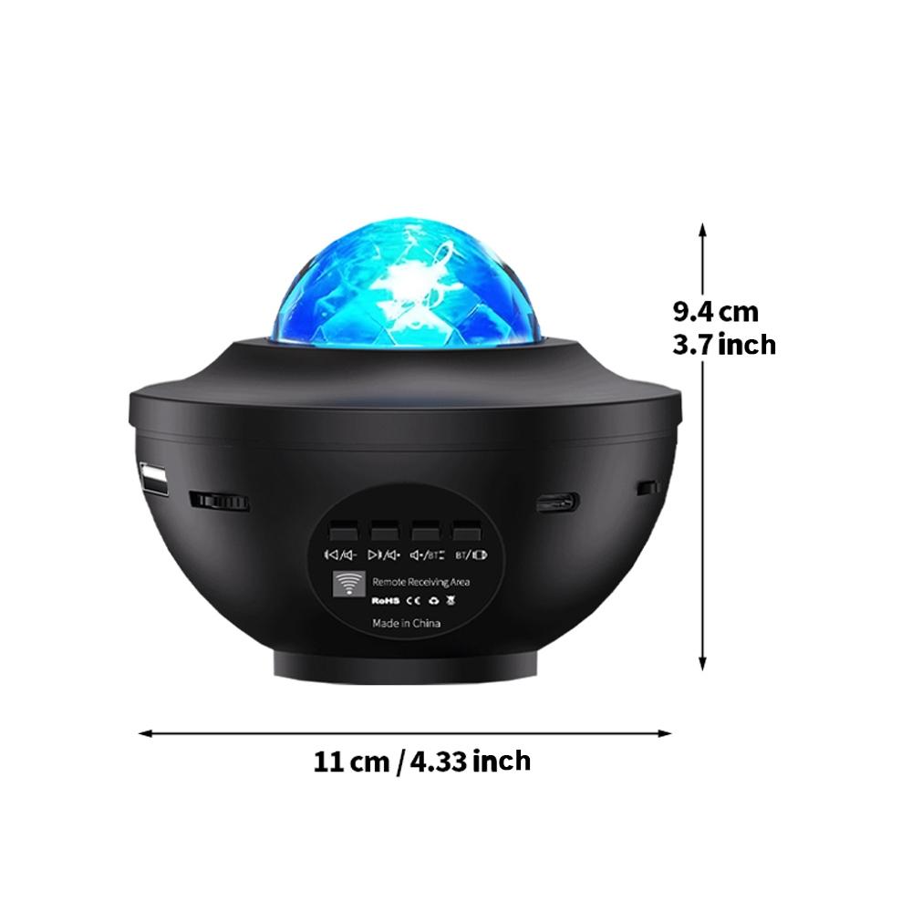 USB Powered Star Projector, Galaxy Projector with Remote Control, 3 in 1 Night Light Projector with Built-in BT Music Speaker, Starry Projector for Room