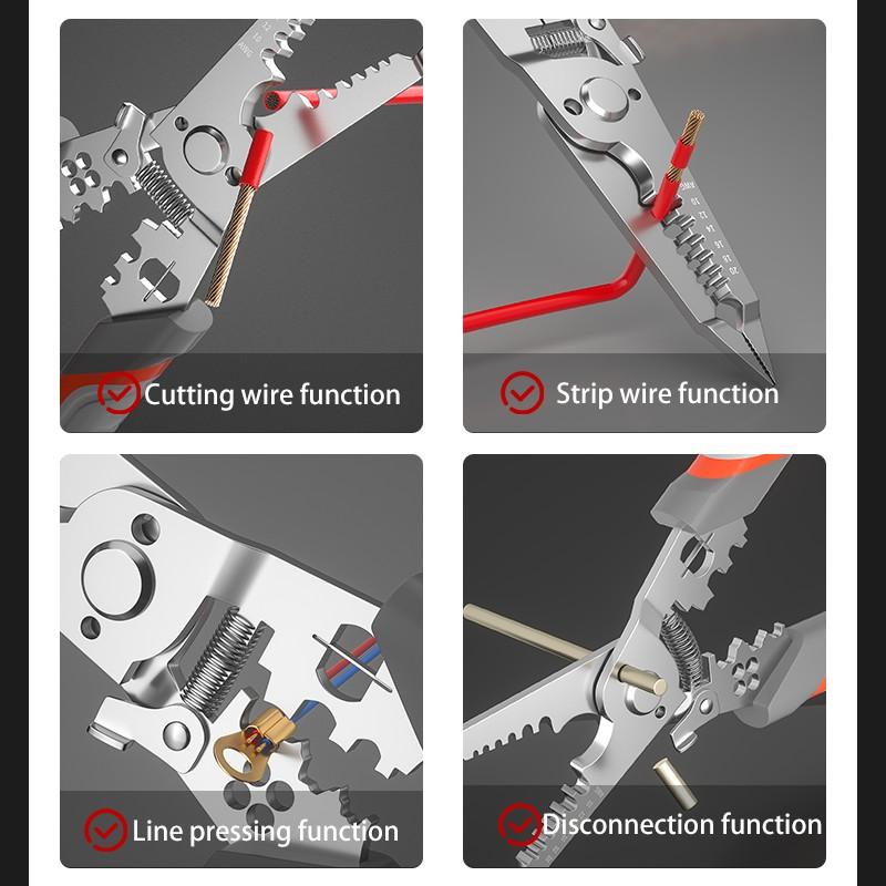 Professional  Wire Stripper Tool, Stripping Cutting Crimping Pliers,  Multi-Function Wire Tool for Electricians Industrial Home, Hand Tools