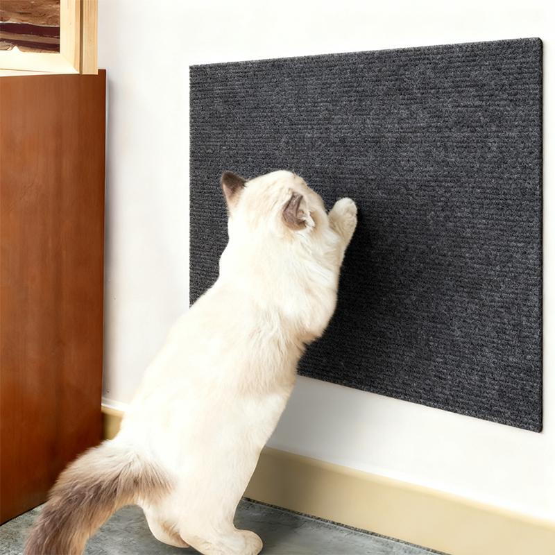 10pc Wall Self-Adhesive Anti-Cat-Scratch Sofa Protector, DIY Cats Scratching Prevention, Linen Material, Trimmable Design, Pet-Friendly