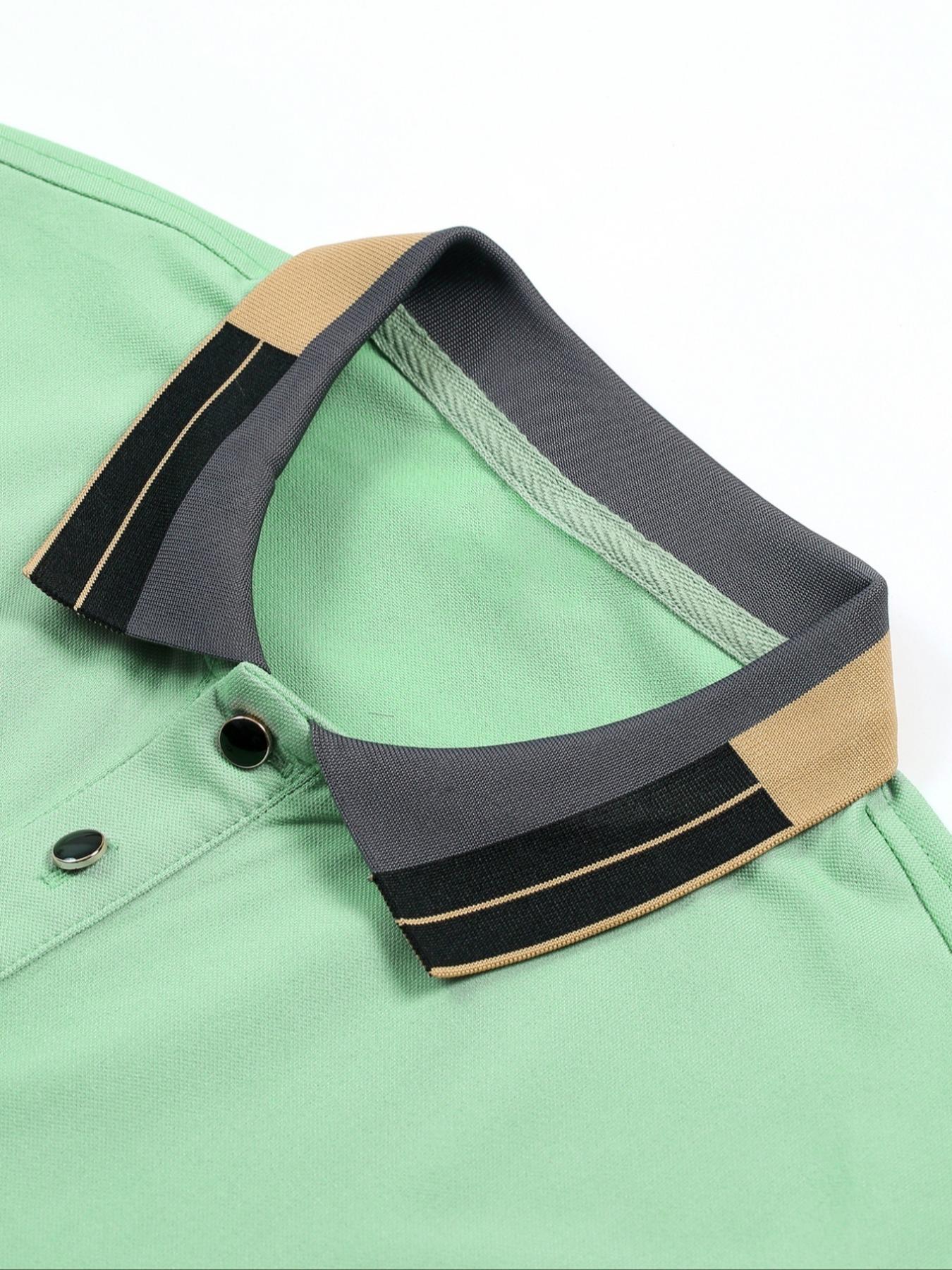 Hh4946 Zavetti Canada Logo Print Men's Polo Shirt, Elastic Casual Breathable Four-Season Comfortable Durable High-End Polo