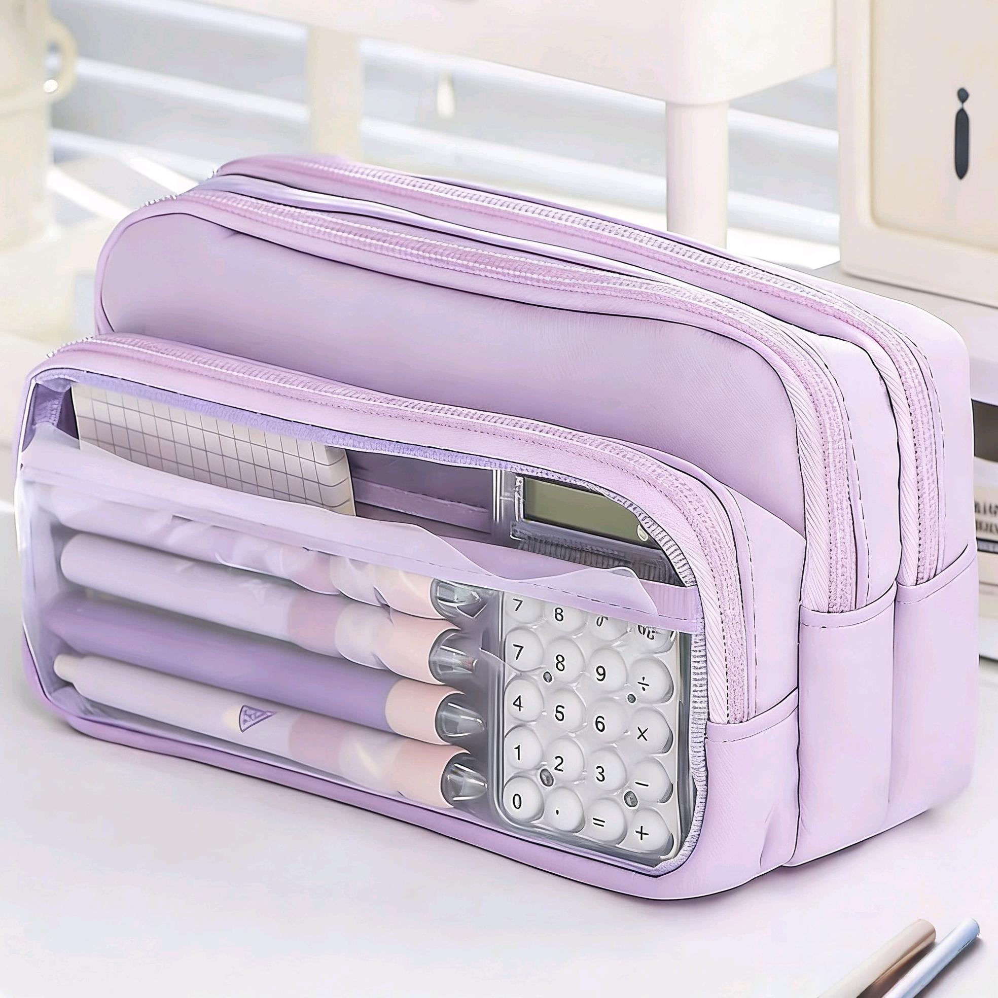 Brand-new creative large-capacity study pencil case with multifunctional desktop sorting and storage pencil case, suitable for boys and girls to study and work, portable study gift pencil case Pencil Bag