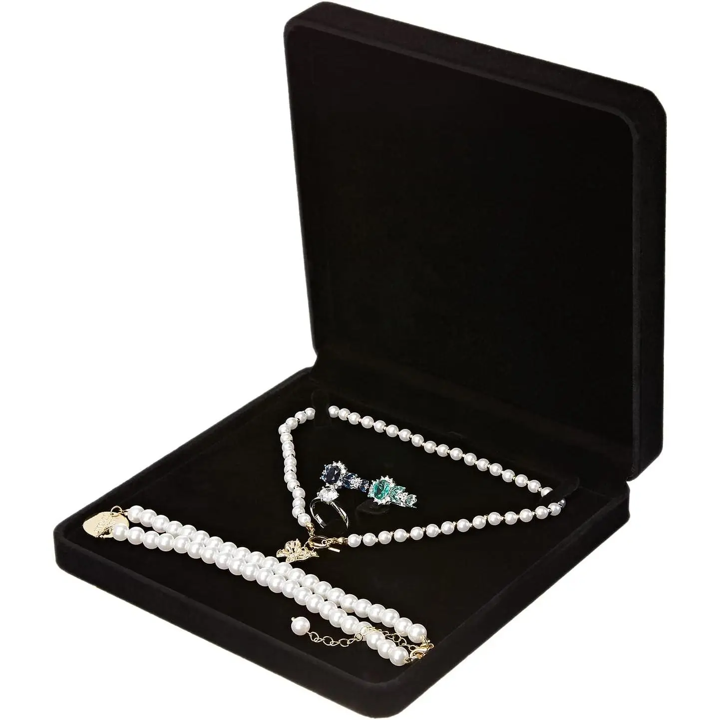 Set Box,   Box for Bracelet Necklace Earring Ring (Black)