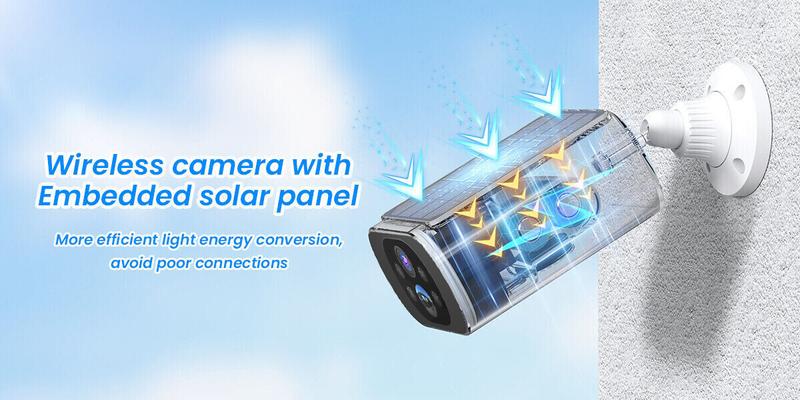 ARCCTV APP 4MP Wireless Solar Camera,2.4G&5G WiFi Security Camera,IP65 Waterproof,2 Way Talk,Smart Siren,Color Night Vision,Motion Detection,2 Pack