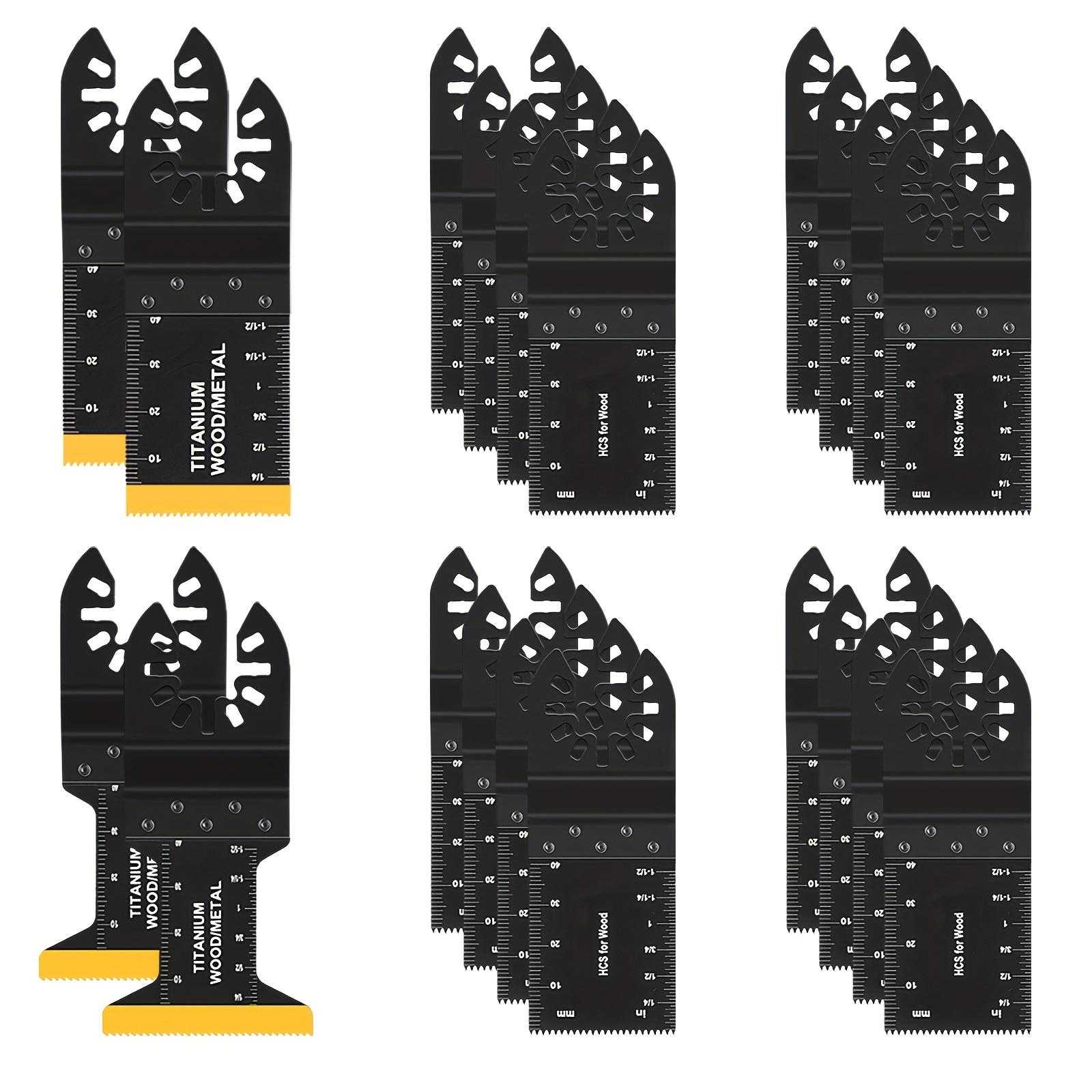 10pcs Titanium Oscillating Saw Blades, Multitool Blades For Cutting Hard Material, Metal Nails Wood And Plastic, Oscillating Tool Blades Kits Fit All Models