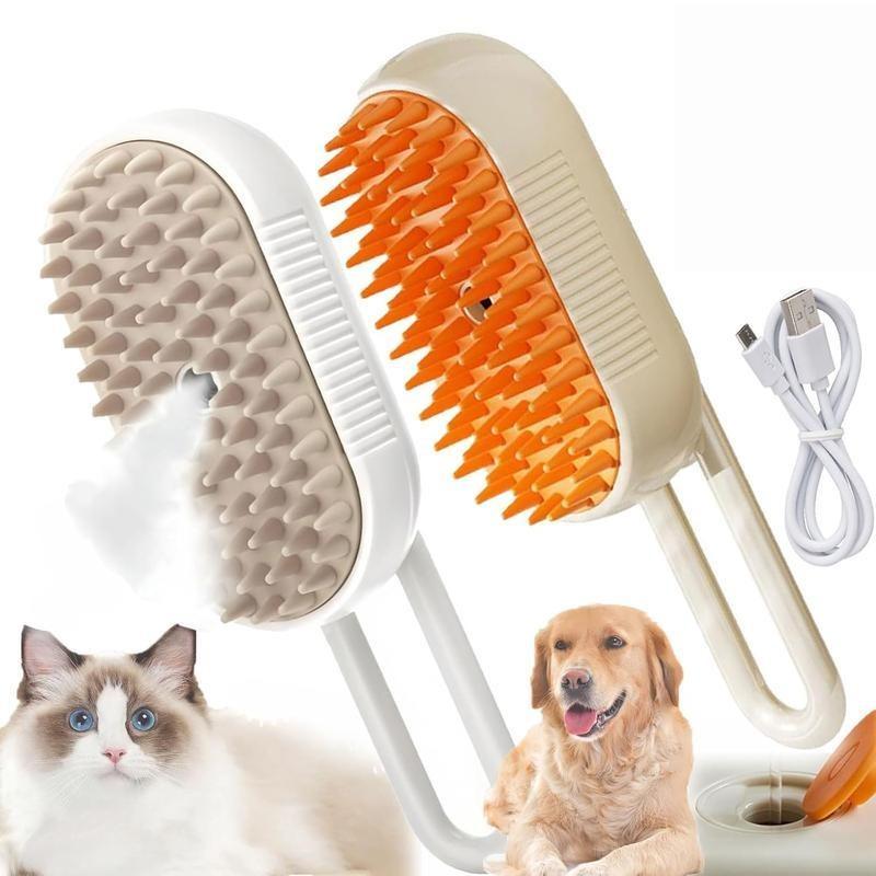 Cat Dog Hair Remover, Adjustable Pet Hair Remover,Pet Steamy Mist,Steam Pet Brush for Pet Hair 3-IN-1 Steamy Cat Brush Grooming Comb for Dogs Steam Brush for Cats Remove Flying Fur Steam Advanced Pet Hair Removal Comb pet pal brush, Fur Removal Tool