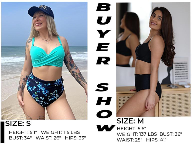 Aqua Eve Women Underwire Bikini Set - High Waisted Two Piece Swimsuit Tummy Control Bathing Suit Push Up Swimwear Aqua Eve Women Underwire Bikini Set - High Waisted Two Piece Swimsuit Tummy Control Bathing Suit Push Up Swimwear