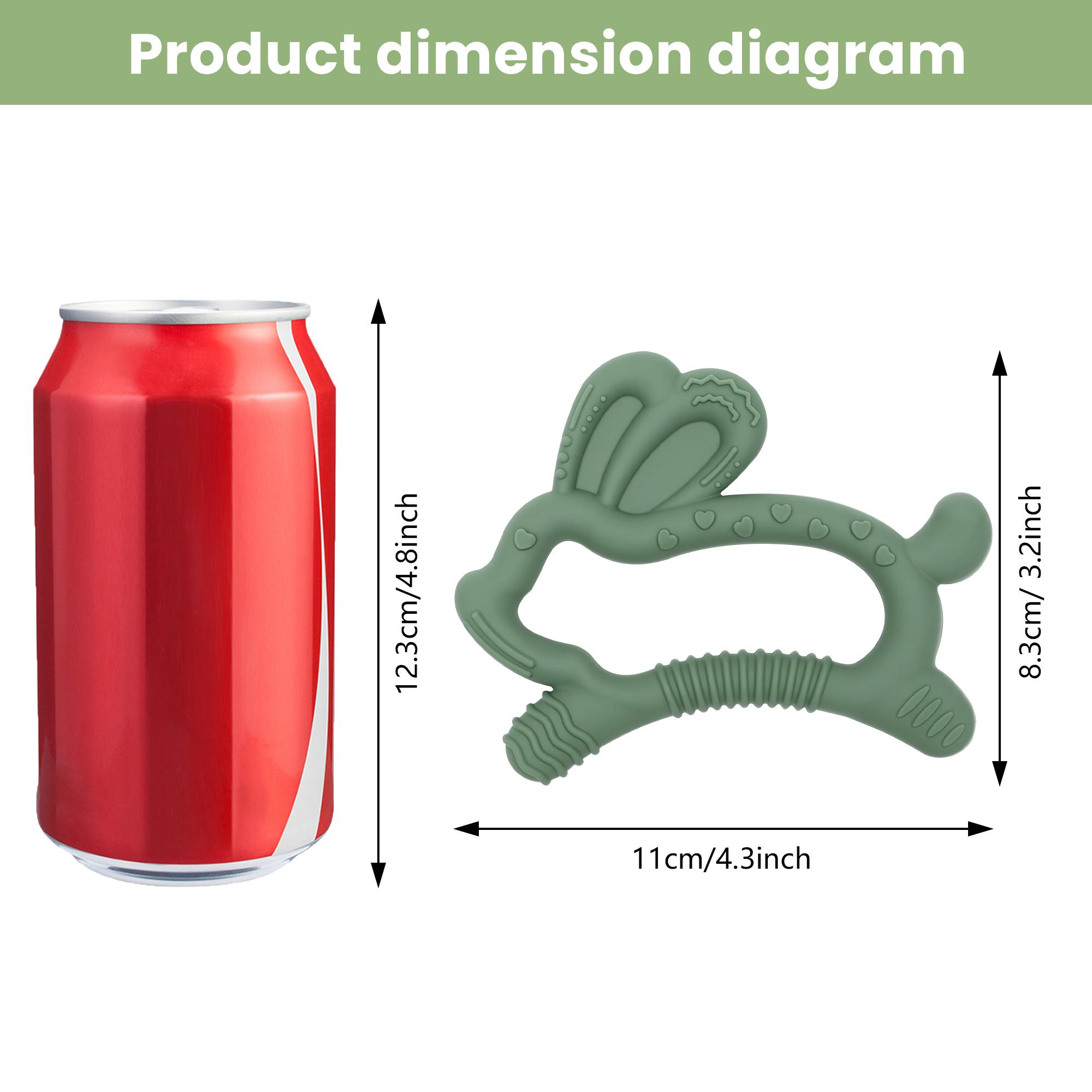 Baby Teething Toy, Easy to Grip Rabbit Silicone Teether, Comfortable & Safe Design, Perfect for Soothing Baby Gums