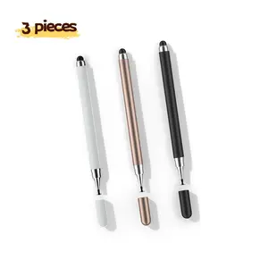 3-Piece Touch Pen Set, Dual-Function Capacitive Stylus, Compatible with iPhone, iPad, Android, Microsoft Surface, Perfect Gift