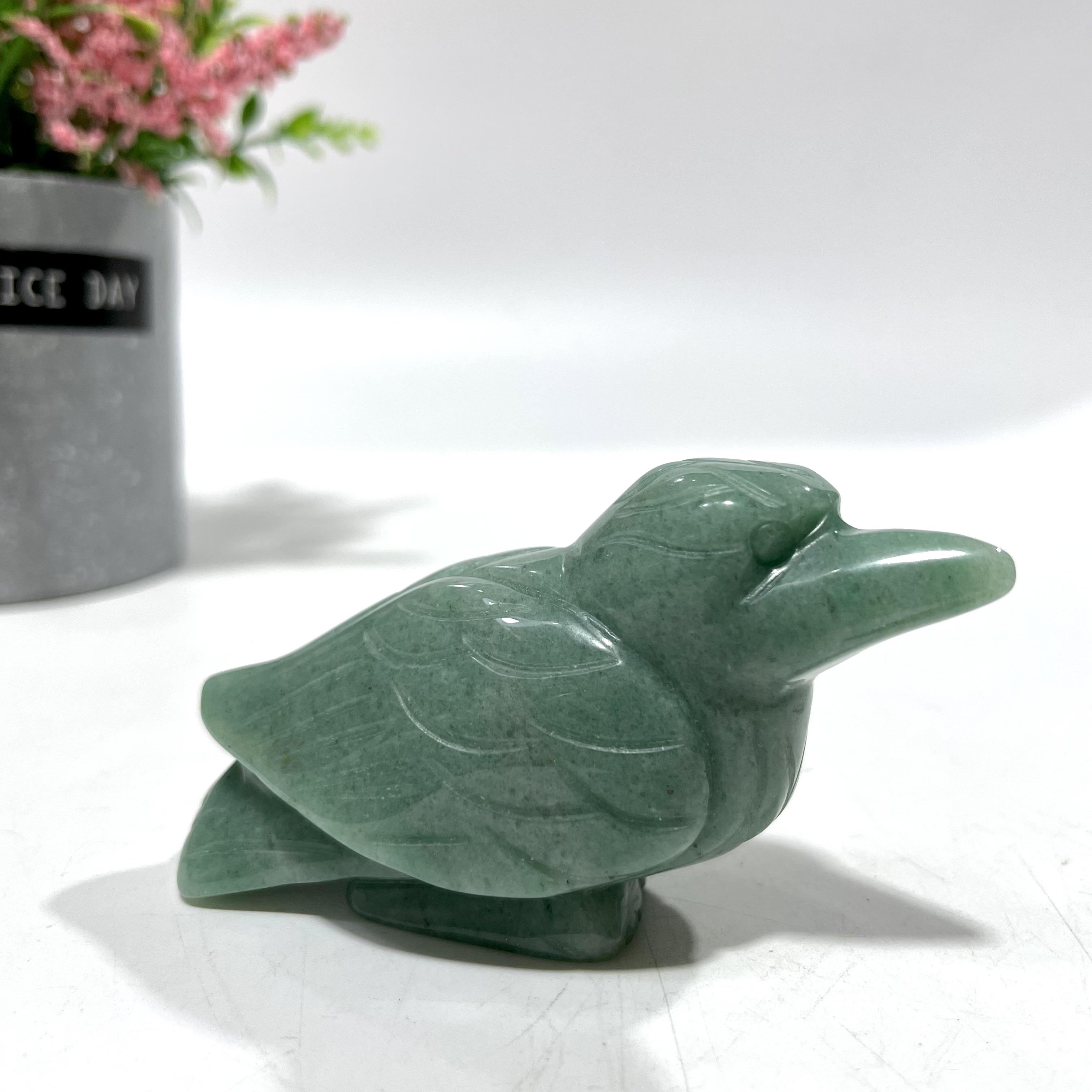 Green Aventurine Animal Crystal Carvings Flower Fairy Cat bird Tortoise Dolphin Bear Fish Seal Dinosaur Rhinoceros Frog Shark Carvings Healing Stones Natural Stone Chakra Balancing Reiki Home Office Decor From IG Crystal