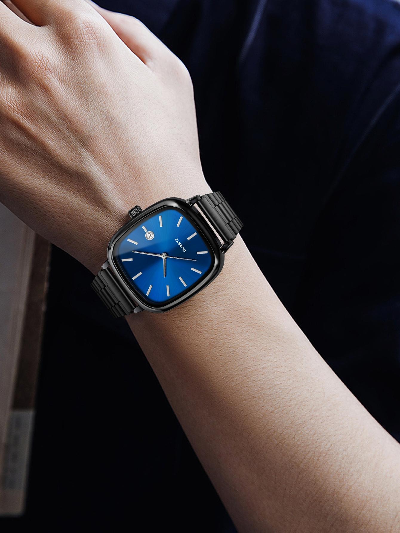 Men's Fashion Quartz Watch, Edgy Elite Design, Perfect for Business & Casual Wear, Minimalist Style, Ideal Premium Gift