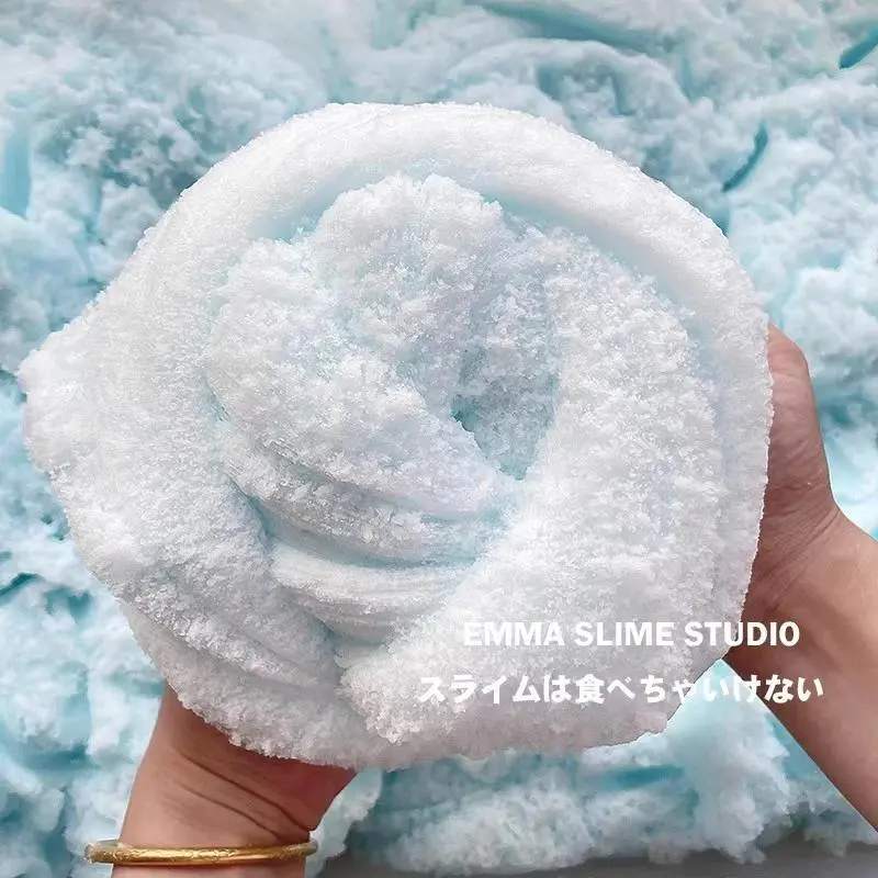 Sea Salt Fluffy Snow Slime Pullable String Cloud Slime Fidget Soft Non-Sticky Decompression Mud Reusable Adult ASMR Sensory 슬라임
