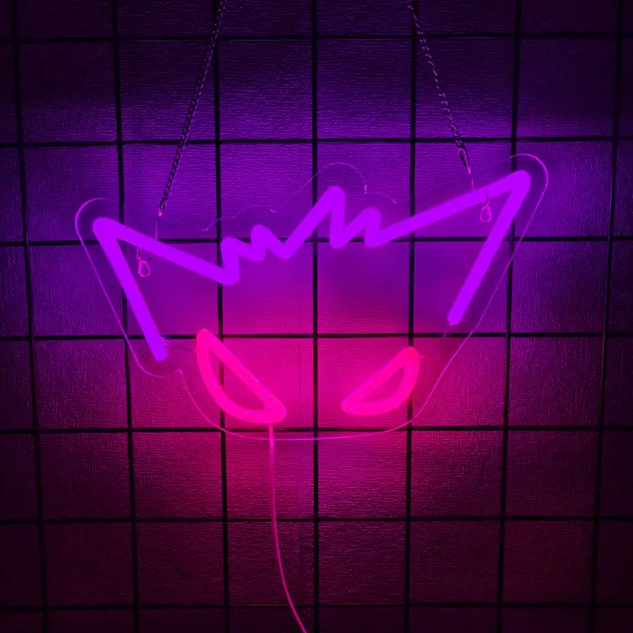 Anime Neon Light Wall Decor, Game Room Nightlight, Bedroom Party Sign, Gift for Son, Boyfriend, Man Cave Decoration