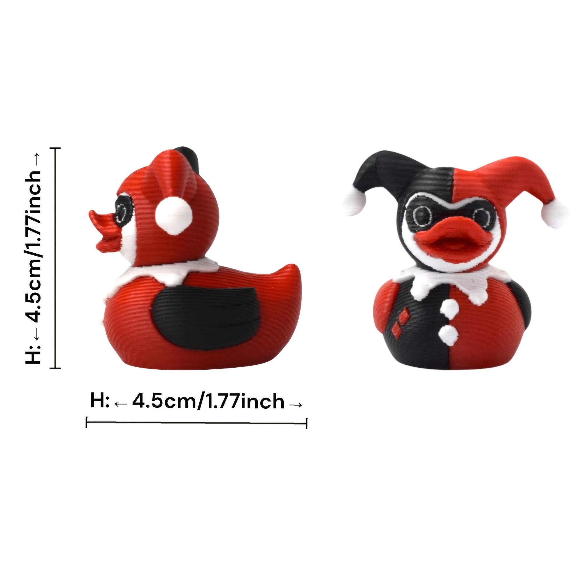 Cute Clown Duck Decorative Figurine, Fun Desk Ornament, Unique Gift for New Year & Valentine's Day, Collectible Item for Fans