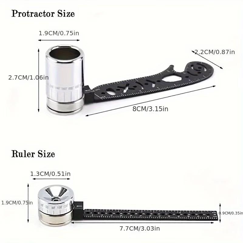 4pcs Magnetic Drawing Compass Set, Multi-Functional Engineering & Drafting Rulers, Ideal for Office Use, Essential Office Supplies