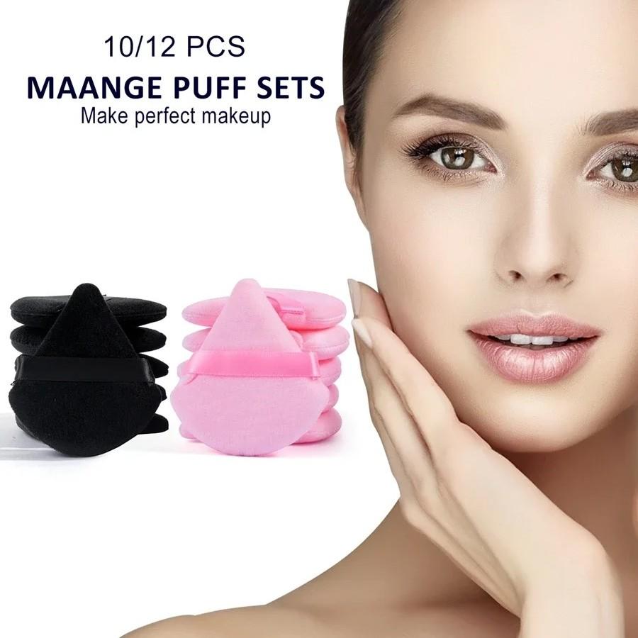 10-Pack Triangle Makeup Sponge, Soft Reusable Foundation Powder Brush, Dual-Use Wet & Dry Beauty Tool, Cosmetic Applicator