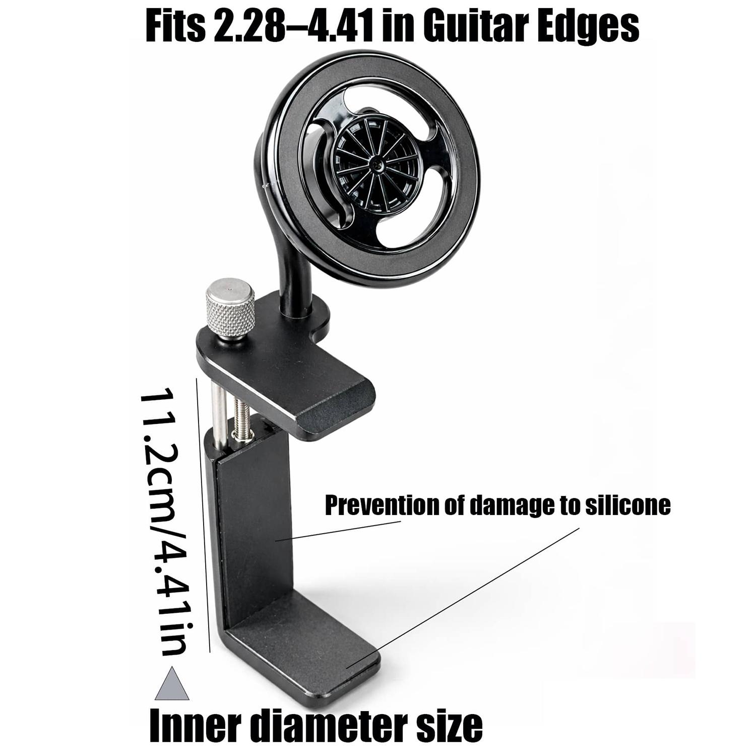 Magnetic Guitar Headphone Stand, 360° Rotation, Strong Magnet, Suitable for Acoustic Electric Guitar Ukulele, Live Streaming Video Mount