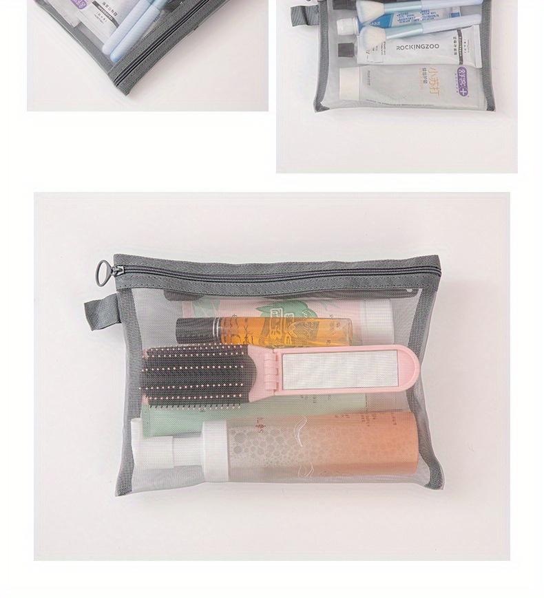Large Medium Small Travel Makeup Bag Organizer, Transparent Mesh Large Capacity Lipstick Holder, Portable Simple Wash Kit Storage Bag
