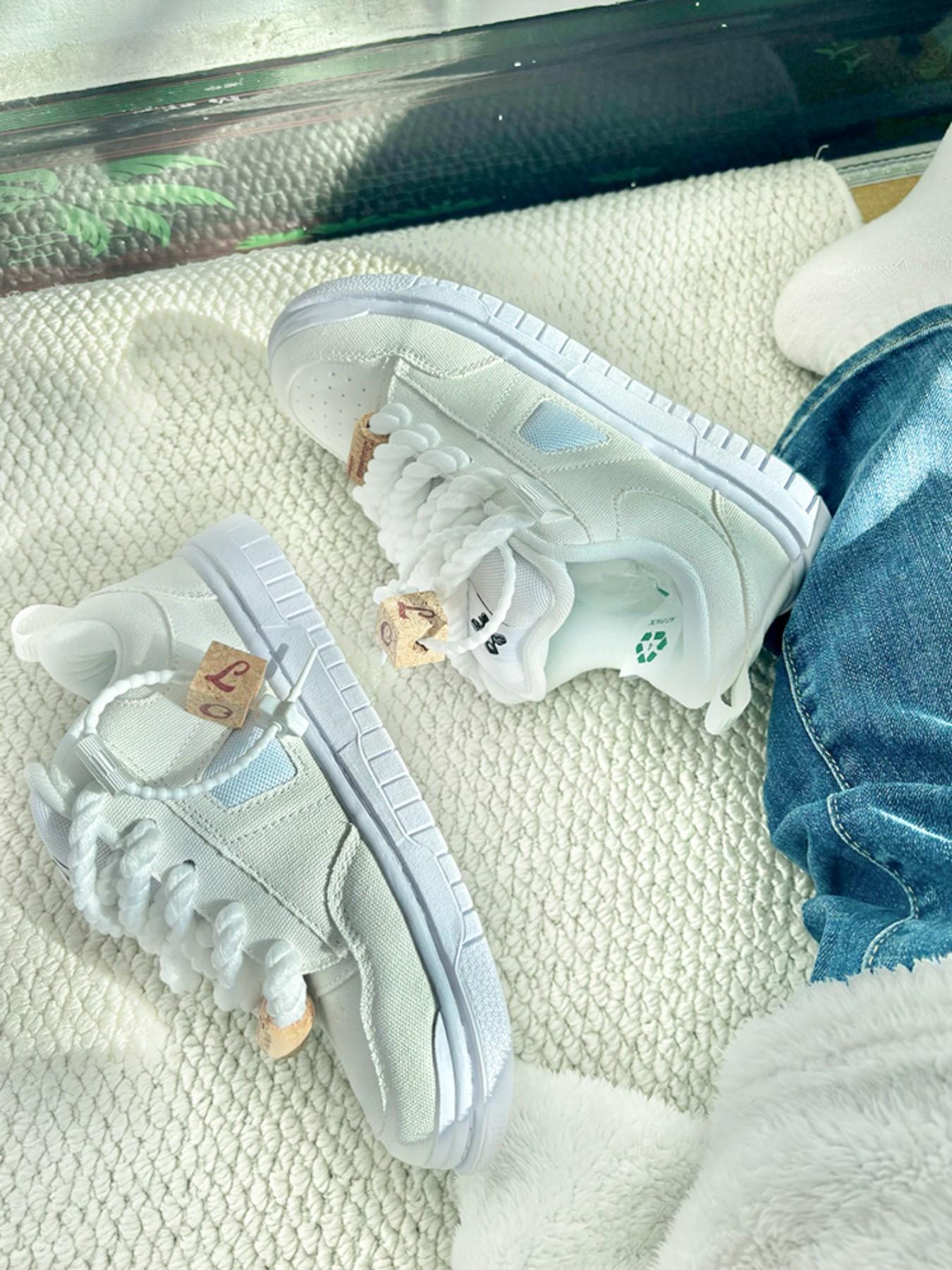 Men's Casual Canvas Shoes, Round Toe Flatform Sneakers, Anti-Slip Rubber Sole, Medium Width, All Seasons, Couples' Fashion Footwear