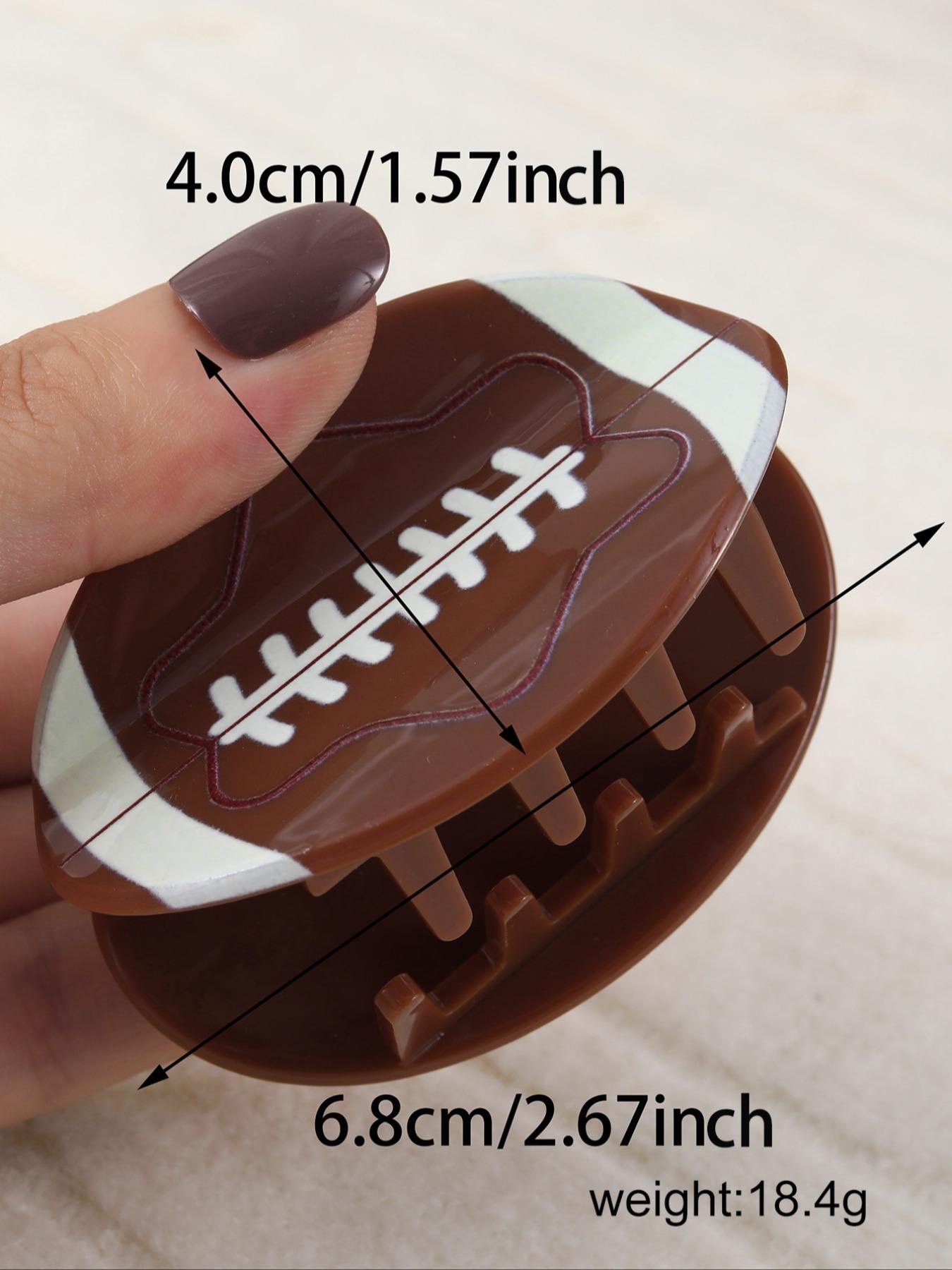 Football Shaped Hair Claw, Casual Sporty Hair Accessories for Women & Girls, Minimalist Personalized Headwear Suitable for Thick Hair