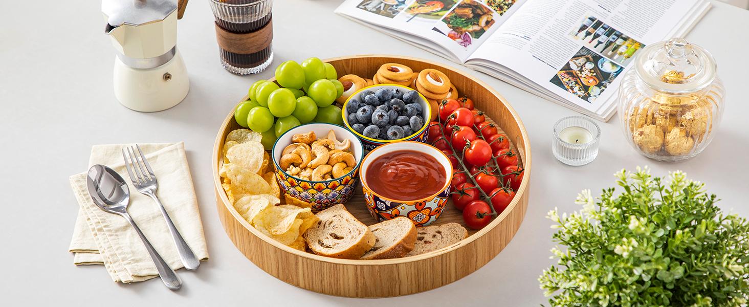 vancasso 4/6/8 Oz Ramekins Oven Safe Set of 6, Bohemian Creme Brulee Ramekins, Colorful Souffle Dishes, Pudding Custard Cups for Baking, Small Ceramic Bowls for Dipping Sauce, Ice Cream Porcelain Dinnerware