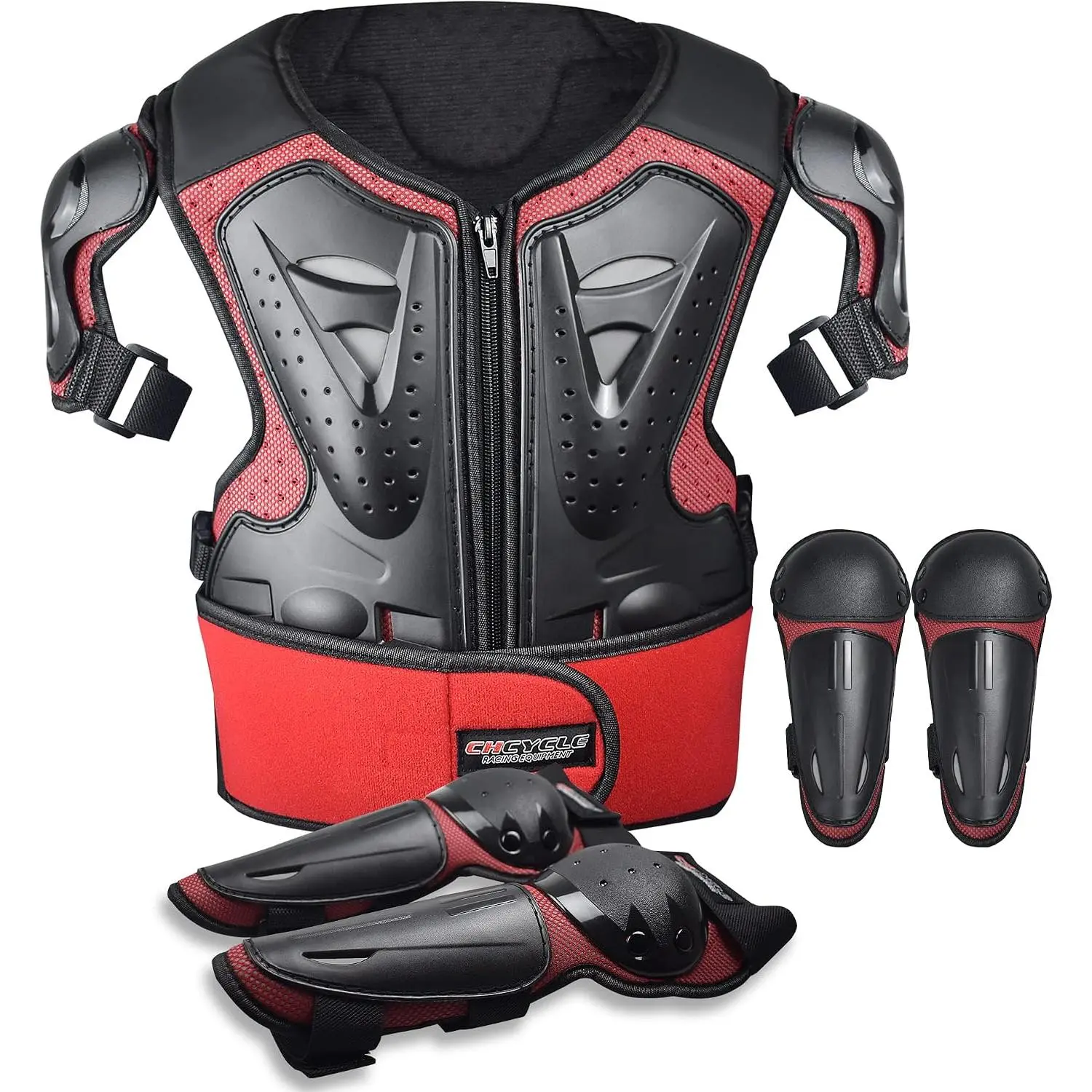 Kids Motorcycle Armor Suit Dirt Bike Gear Chest Protector Motocross for Kids Dirt Bike Chest Protective Gear with Elbow Knee Pads Guards for Cycling