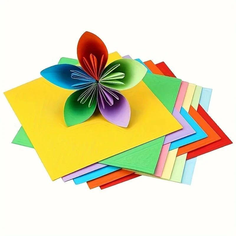 100pcs Vibrant Square Origami Paper - Colorful Handcrafted Sheets for Artistic Creations, for Origami, Origami Flowers, Art Crafts, Scrapbooking
