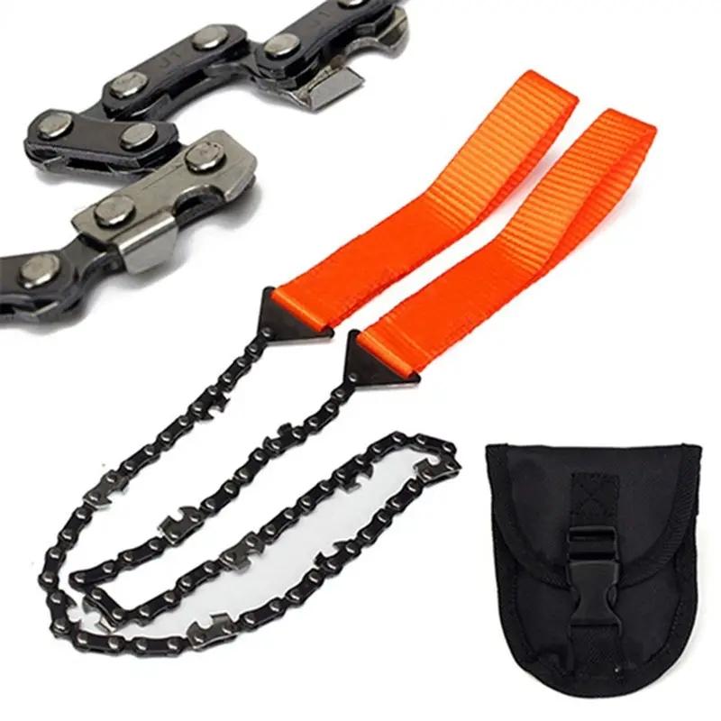 Pocket Chainsaw, 1 Count Outdoor Survival Hand Chainsaw, Survival Gear, Manual Hand Steel Rope Chain Saw, Outdoor Emergency Tool Kit, Portable Hand Tools