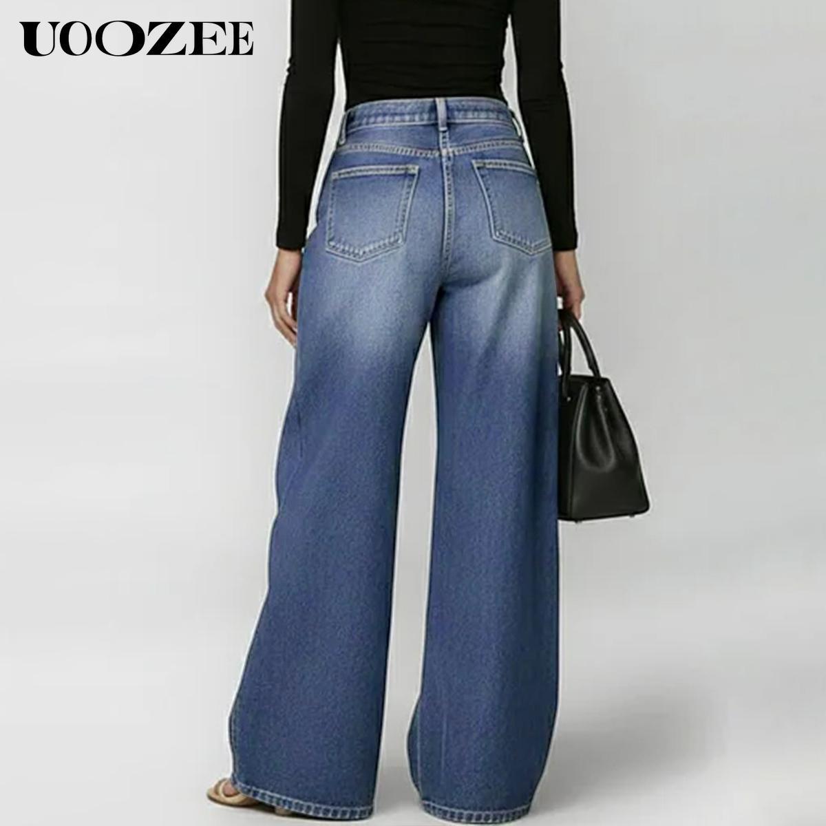 UOOZEE Women's Fall Jeans 2026 Graphic Eyelet Jeans, High-Waist Baggy Wide Leg Statement Denim Bottoms for Festival Looks,back to school shopping, Cropped UOOZEE Women's Fall Jeans 2026 Graphic Eyelet Jeans, High-Waist Baggy Wide Leg Statement Denim Bottoms for Festival Looks,back to school shopping, Cropped