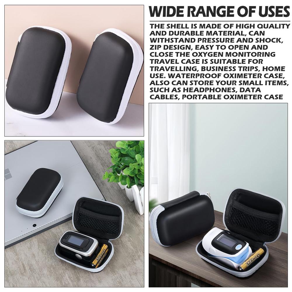 Pulse Oximeter Storage Case, Durable Protective Cover for Medical Equipment, Portable Design with Compact Size for Easy Carrying, Ideal for Home Use & Travel, Space Saving Storage, Travel Organization Pouch