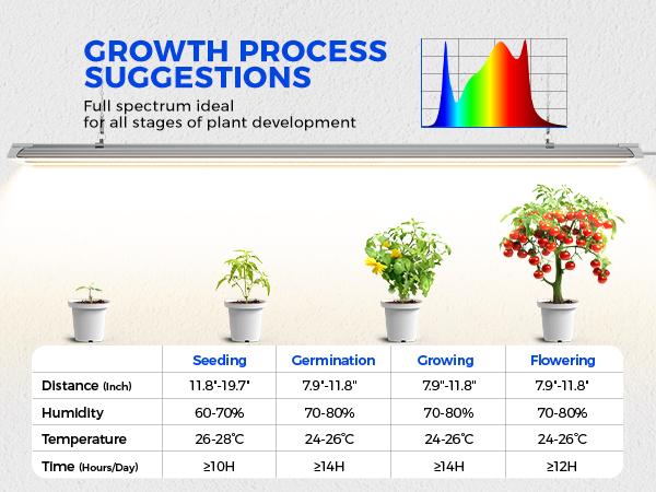 Barrina TX72 Grow Light, 4FT, 288W(4 x 72W), Full Spectrum with 660nm Red LEDs, High PPFD, Mechanical Timer, Linkable, 4 Packs