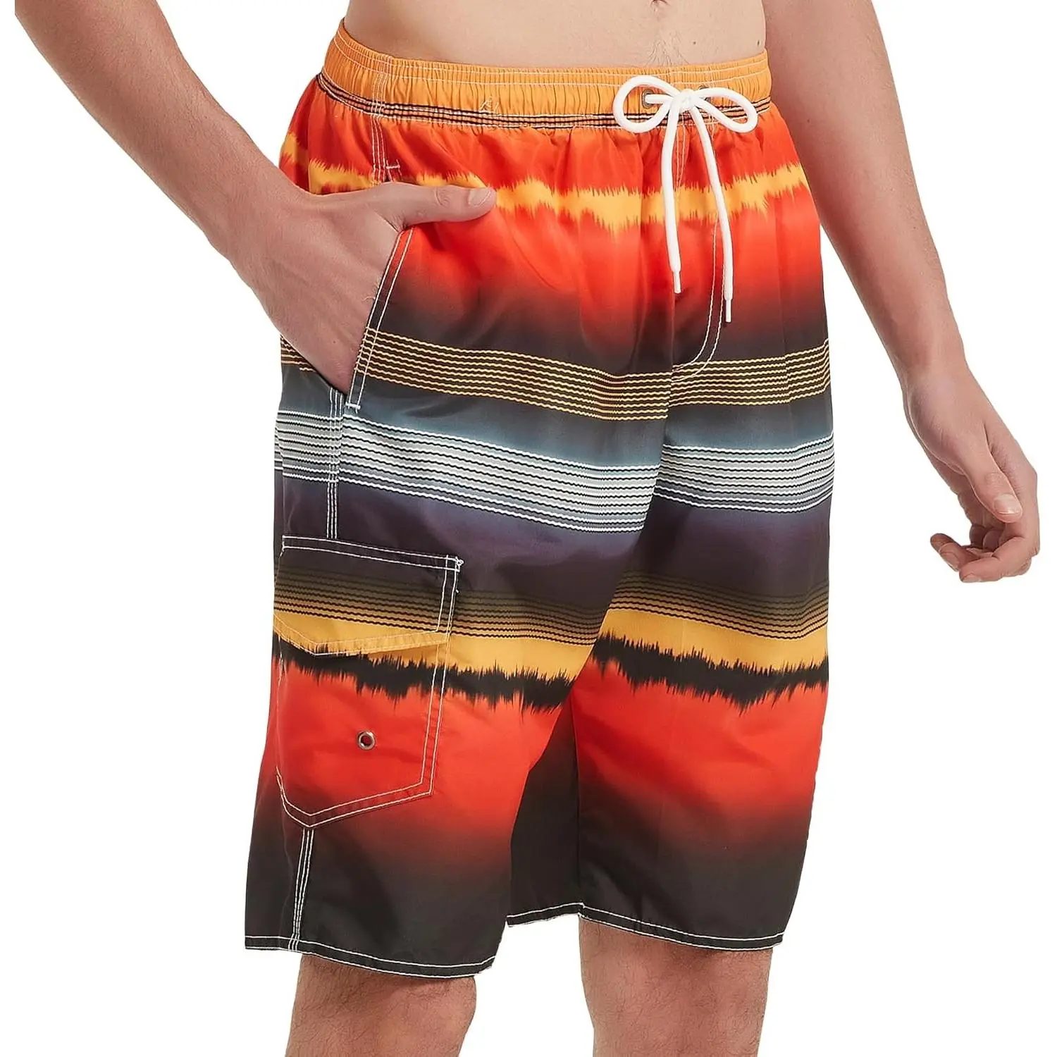 Mens Quick Dry Waterproof Swim Trunks Beach Shorts Swimwear Bathing Suits