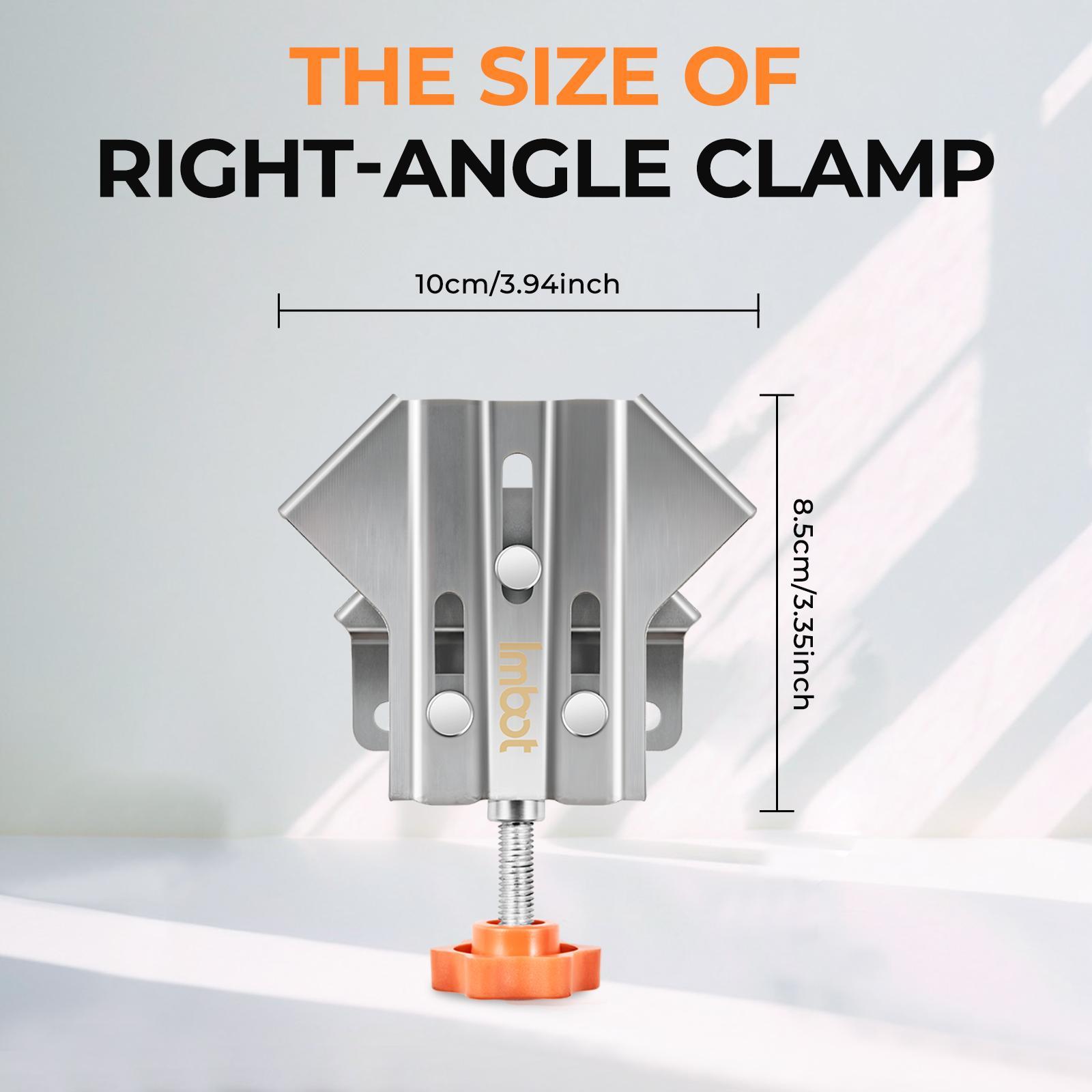 Imbot Right Angle Clamp Adjustable Clamping Thickness for Woodworking - Rust-Resistant Clamps | Flexible Fixing | Time-Saving Precision Alignment Tools for DIY & Carpentry