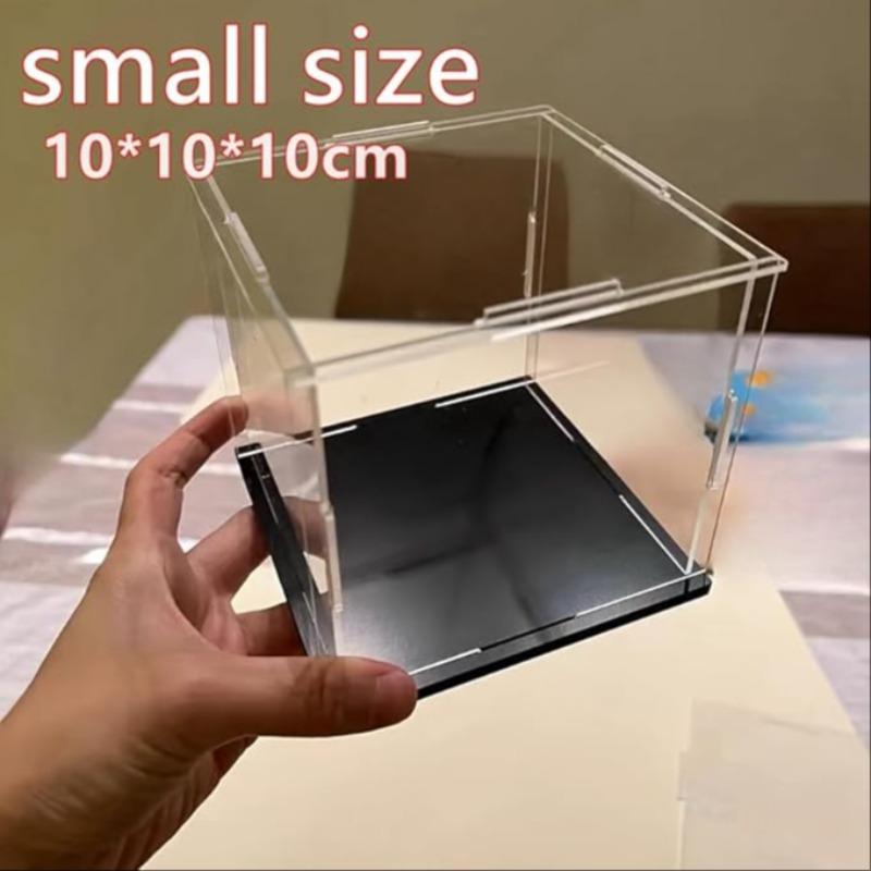 Transparent Acrylic Display Case, Stackable Doll Box, Vertical Assembly Stand, Base, Pop Character Dustproof Collectible Showcase