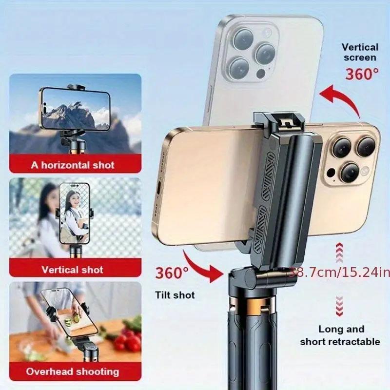 Mini Selfie Stick Travel Portable Tripod Stand, Four-Legged Phone Holder for Photography, Ideal for Travel & Daily Use