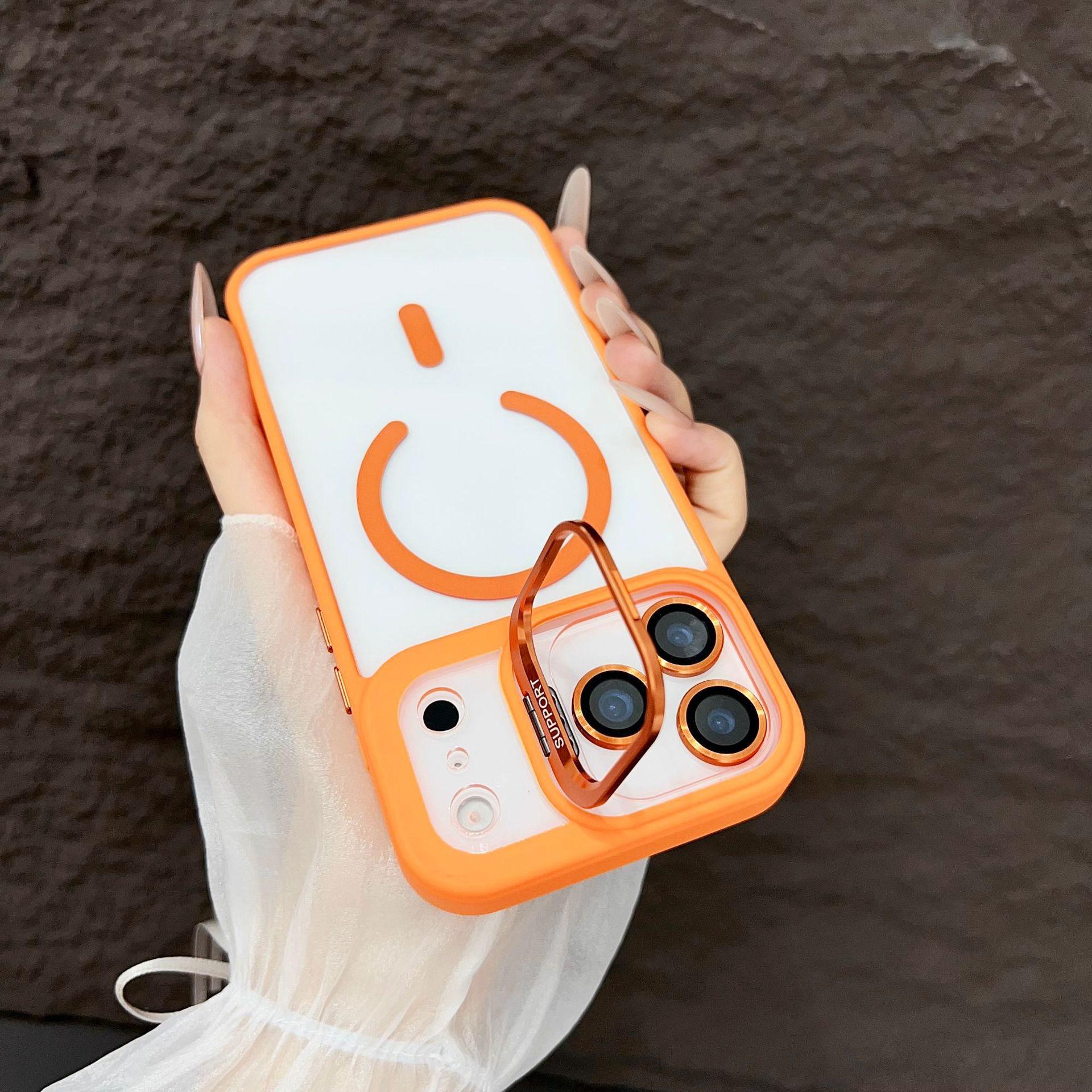 Newly Upgraded iPhone 17 Pro Max Magnetic Case | Ergonomic Anti-Slip Comfort Grip | Protective Anti-Scratch New Magnetic Icon Process | Magsafe with Lens Cover | Hidden Metal Stand | Shockproof & Drop Resistant | Elegant Phone-Mate Gift Casing Accessories