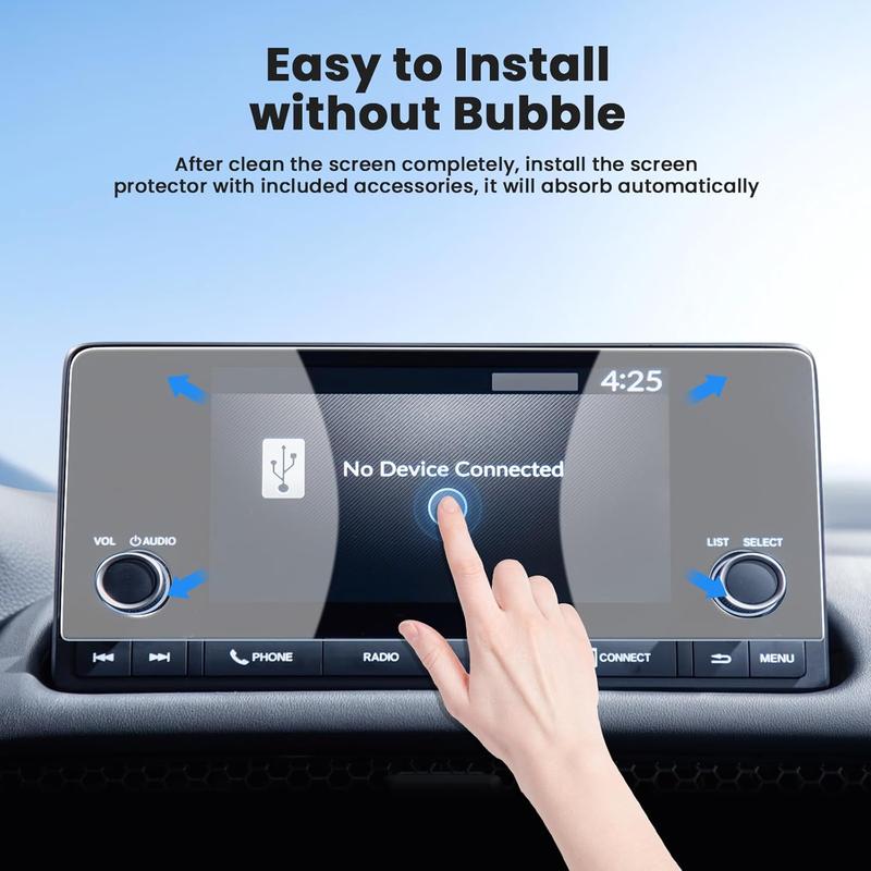 Canvcle  Screen Protector for Honda HRV Sport LX 2023 2024 2025 HR-V (NOT for EX-L), 7 Inch Touch Screen Protector Cover Saver Tempered Glass Navigation Display Infotainment Protective Film