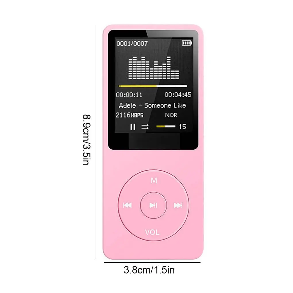 Bluetooth-compatible Mp3 Music Player Lossless Portable Fm Radio External Ultra-thin Student Sports Walkman Mp3 Player Recorder