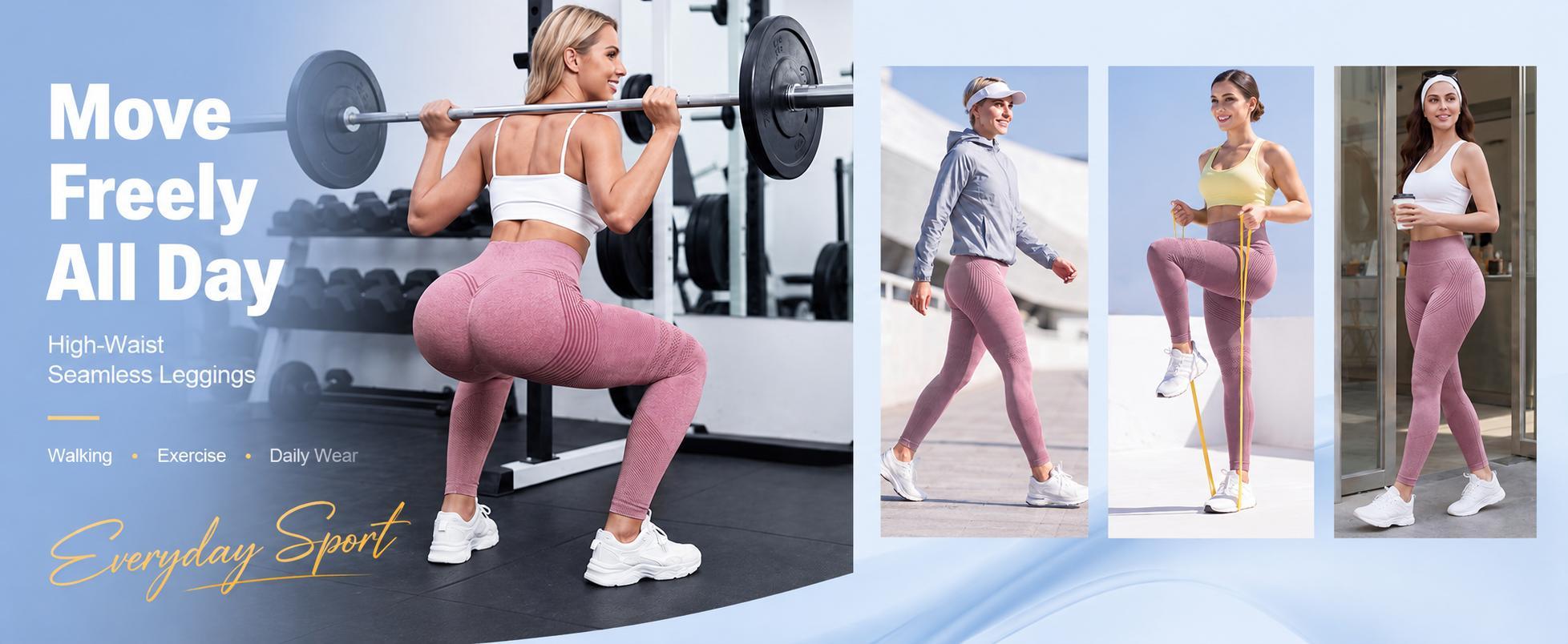 POWERASIA 3 Pack Women Anti Cellulite 3D Leggings Butt Lifting Compression Legging High Waisted Tummy Control Gym Yoga Pants