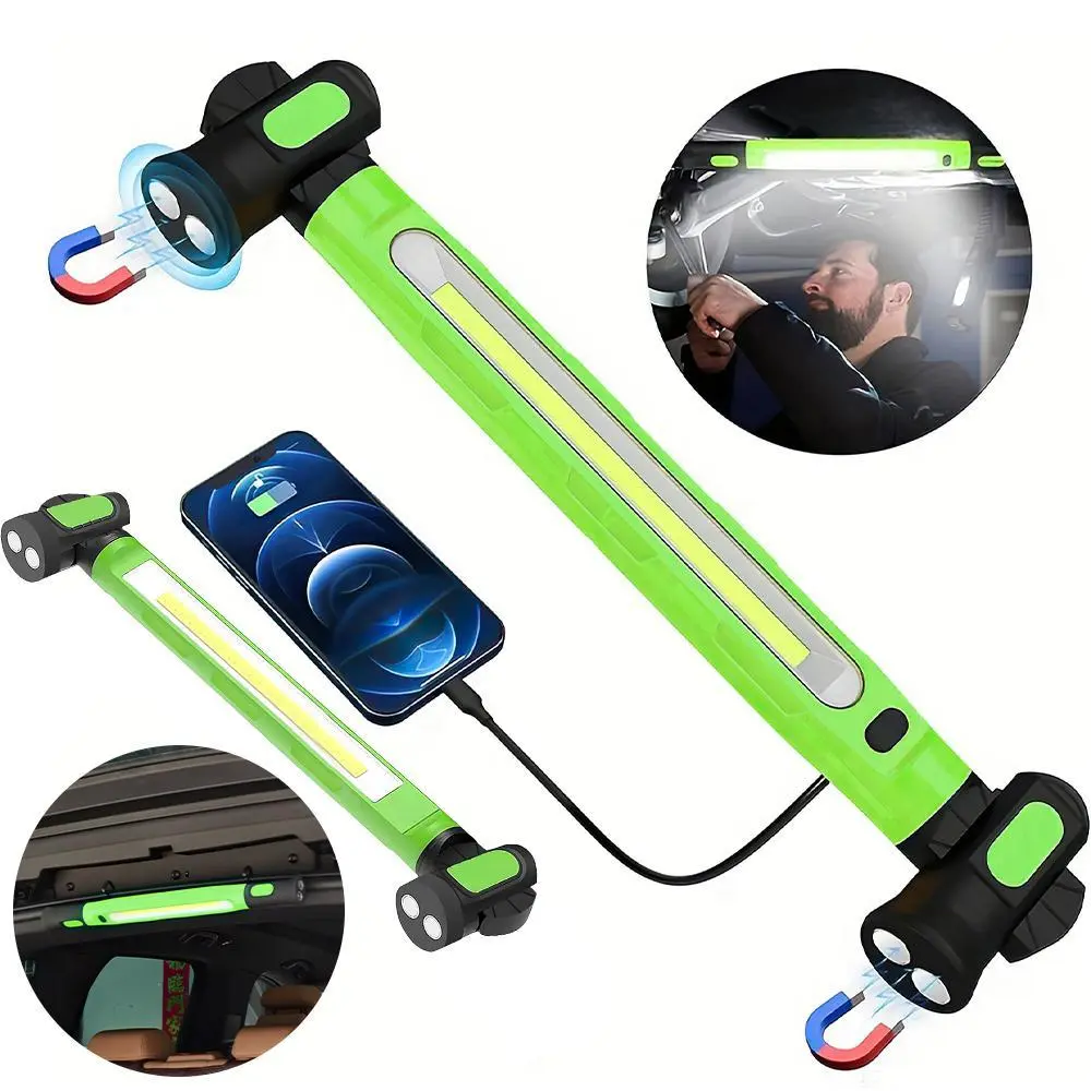 【BackToSchool】Under Hood Work Light Bar, 3000LM LED Magnetic Light Bar with Hooks, 5200mAh Cordless Rechargeable Hood Light, Single Pack, Ideal for Mechanic, Car Repair & Garage Use
