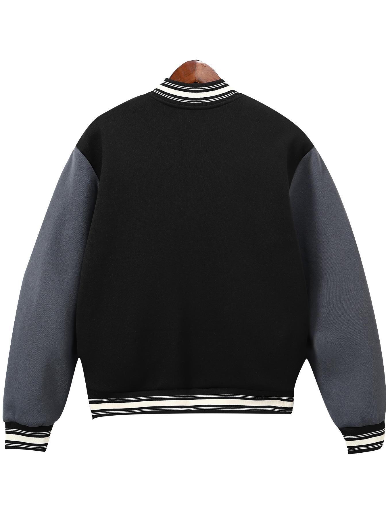 New Women's Baseball Jacket for Fall Winter, Creative Letter Print, Casual Sport Coat, Comfortable Versatile Jacket, Hip-Hop Style, Multiple Colors