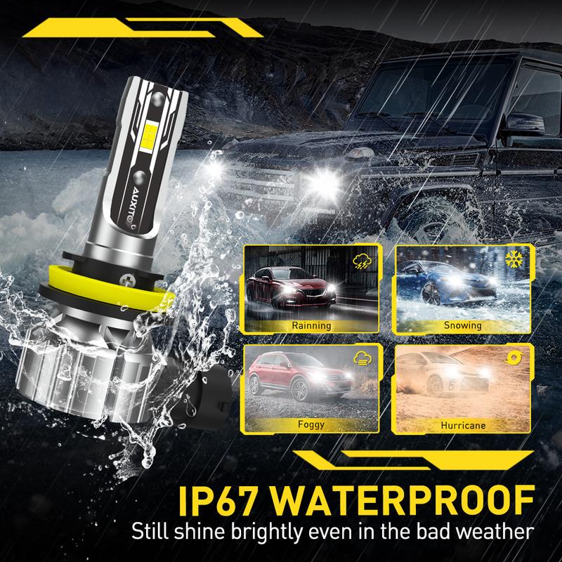 AUXITO White LED H8/H9/H11 Headlight E2 Series Bulbs Low Beam Bright Kit AUXITO White LED H8/H9/H11 Headlight E2 Series Bulbs Low Beam Bright Kit