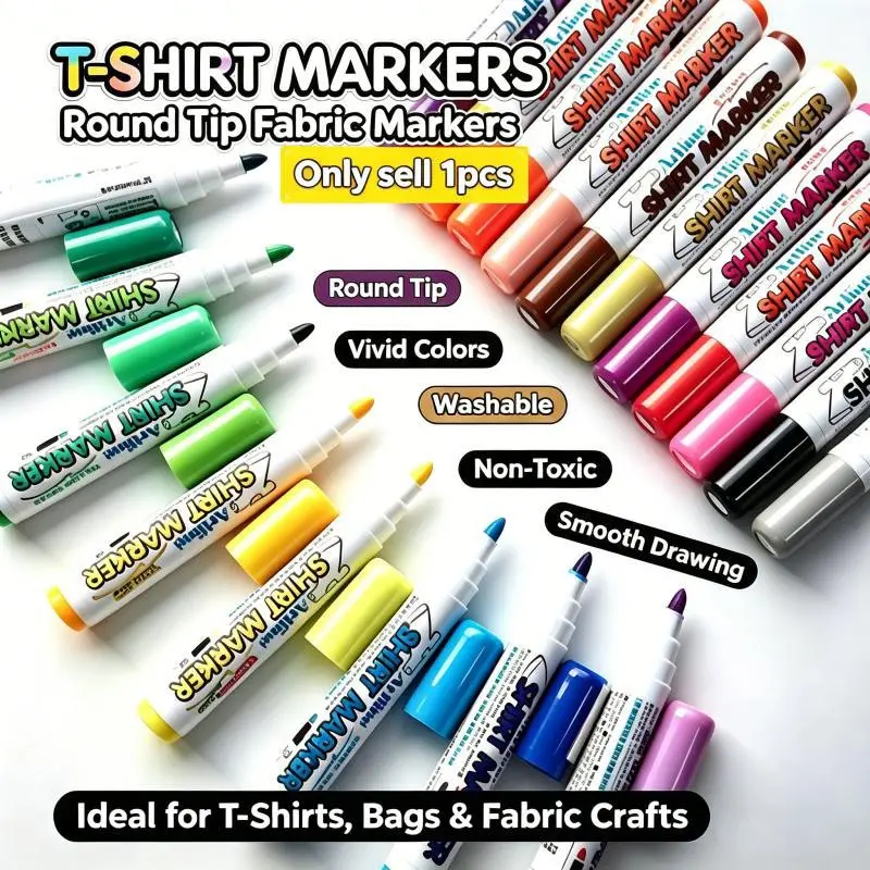 Artline EKT-2 Round Head Graffiti Pen, DIY Clothes, Pants, T-shirts Color Pen, Waterproof and Non Fading Graffiti, 1pcs