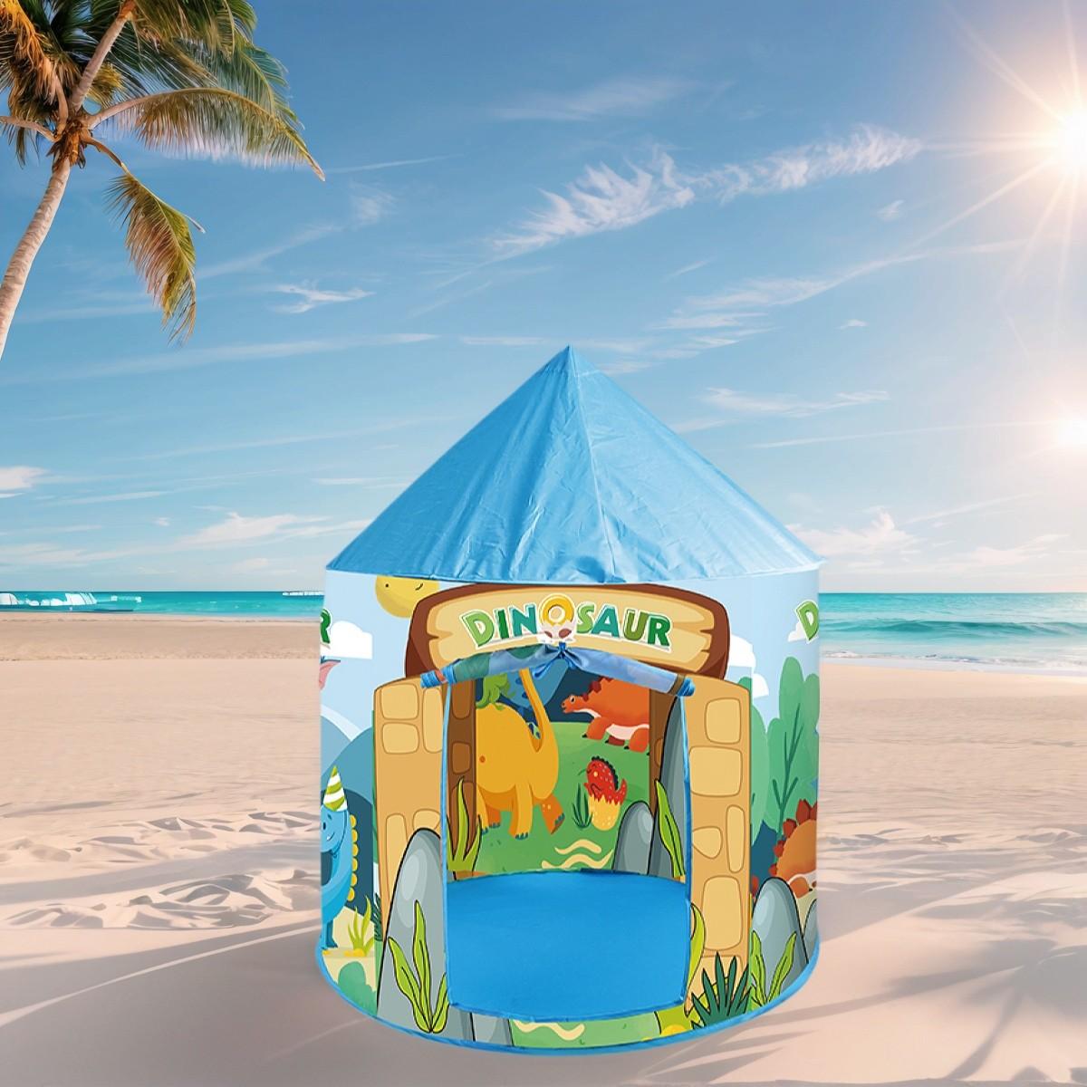 Kids Fun Yurt Play Tent, Portable Outdoor Playhouse, Beach Castle Toy for Boys & Girls, Perfect Christmas Halloween Holiday Gift
