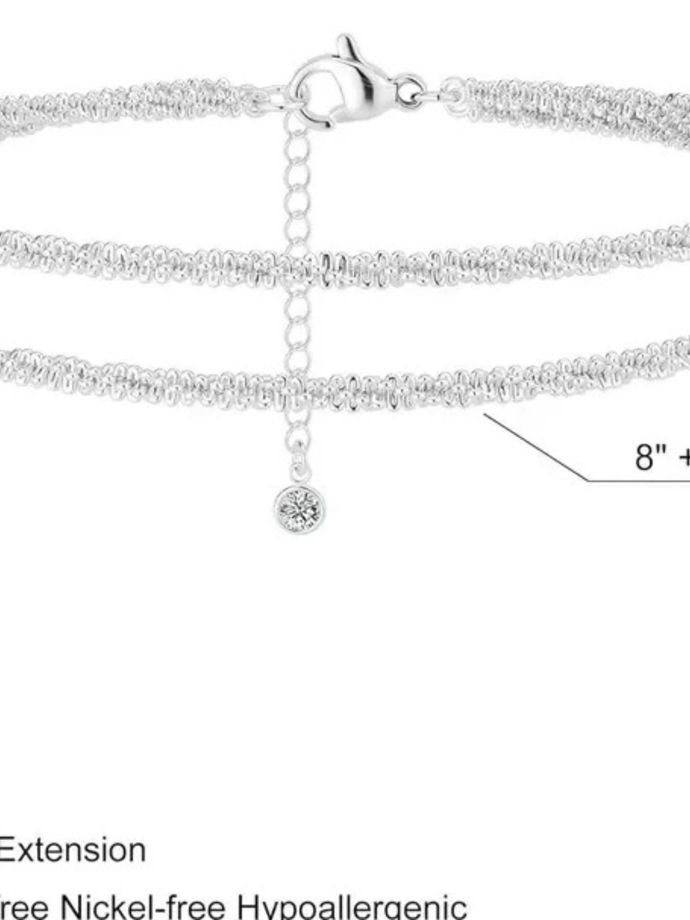 Spring Dainty Layered Waterproof Anklet&Necklace For Women Adjustable Womens Anklet Set Stackable Figaro Beaded Cuban Link Anklets Daily Clothing Decor For Beach Summer Trendy All-match & Exquisite Jewelry Gift For Outdoorfun Decoration