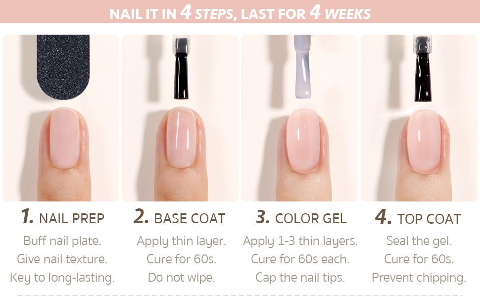 GAOY UV Gel Nail Polish, 16ml Jelly Sheer Color UV Light Cure Needed Gel Polish for Nail Art DIY Manicure and Pedicure at Home