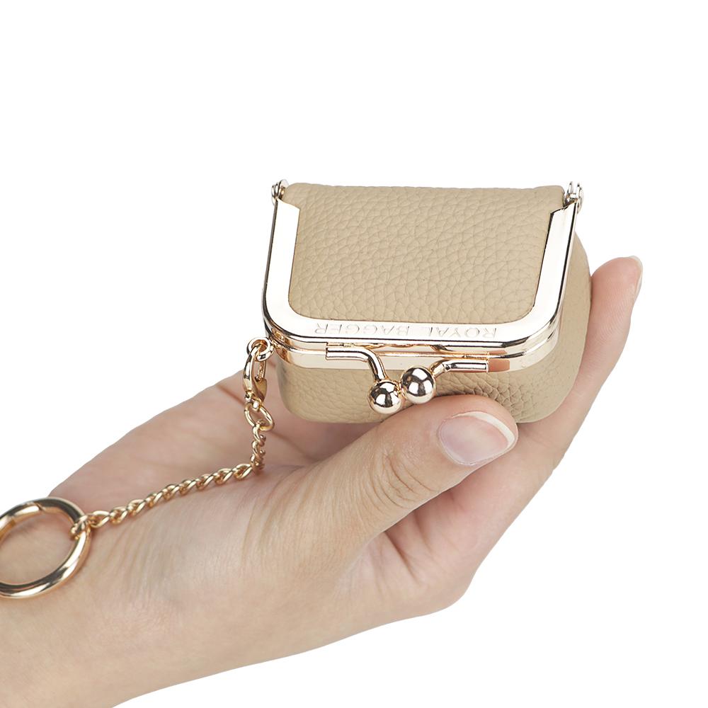 Royal Bagger Genuine Leather Mini Coin Purse, Solid Color Kiss Lock Change Pouch, Casual Style Small Storage Bag for Women 1894 SpringStatements