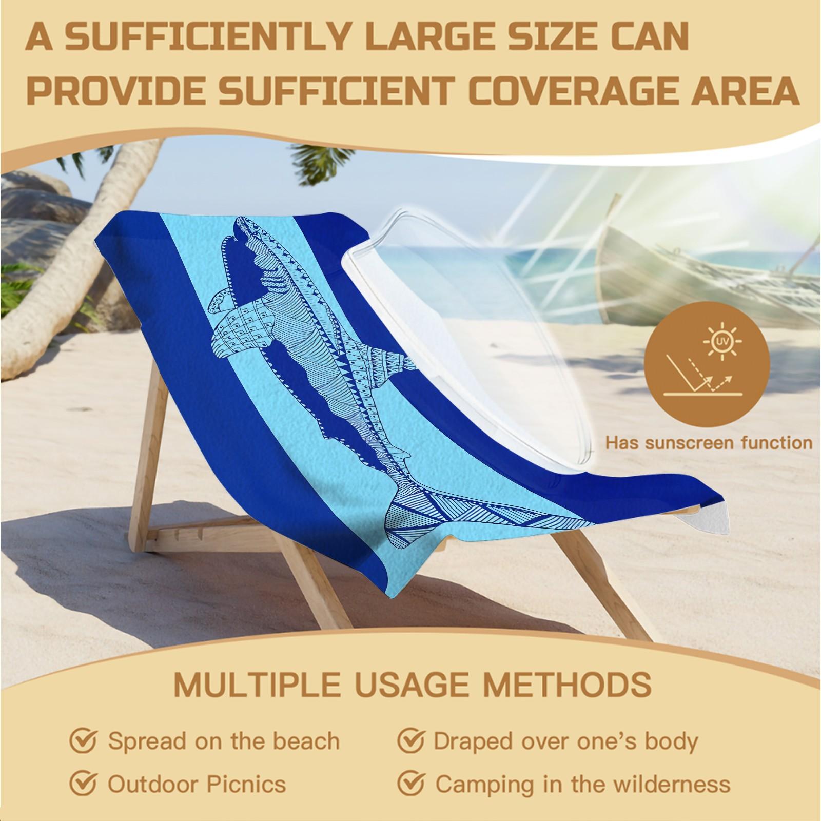 Exotic Tribal‑Style Marine Life Beach Towels, Ethnic‑Style Marine Animal Print Beach Towels, and a Variety of Bohemian‑Patterned Oversized Pool Towels—All Made From Quick‑Drying Microfiber Fabric—to Help You Create a Unique Summer Travel Look