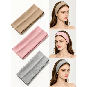 3 Pack Women Sports Headbands Non Slip Wide Soft Headwrap Keep Sweat Hair in Place for Fitness Yoga Workout Party Gift